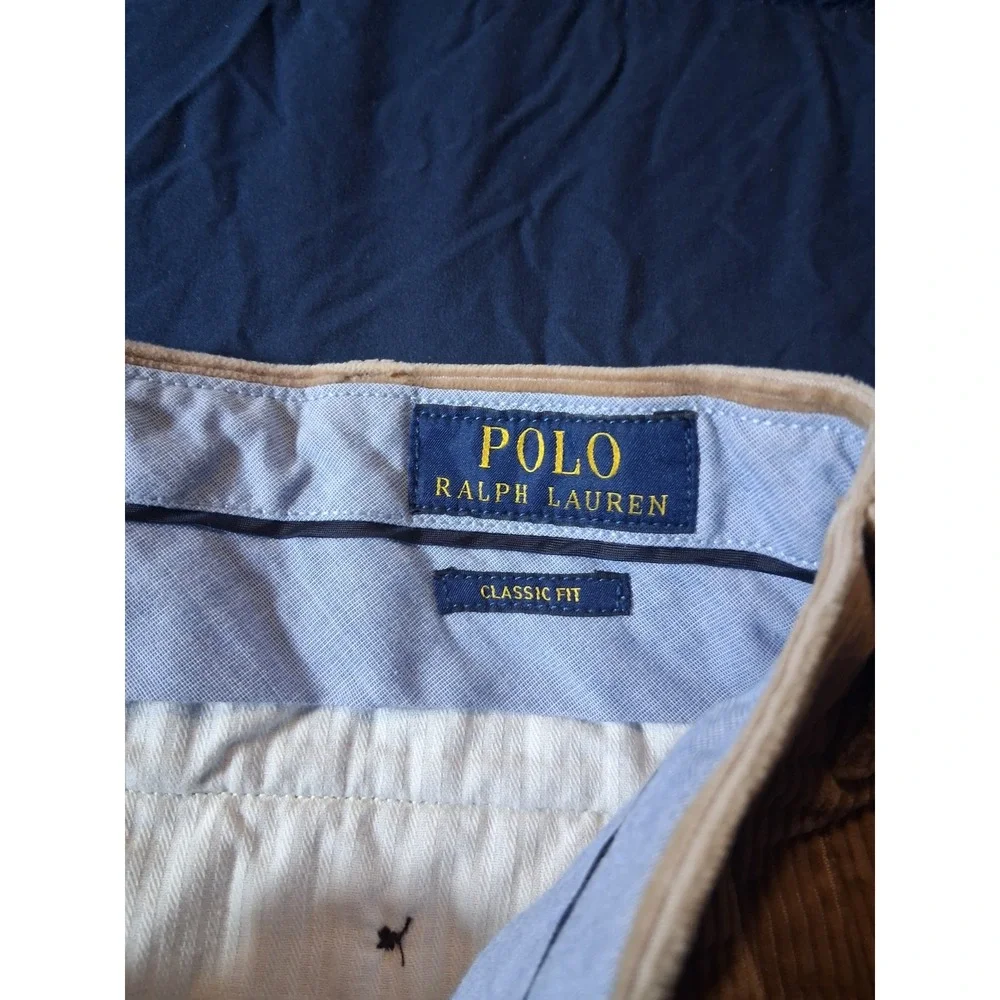 Polo Ralph Lauren Corduroy Golf Pants Mens 34x32 Brown Tan Golf Classic‎ Fit
